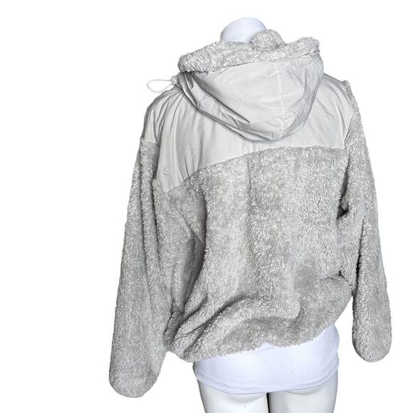 Ziya storm sherpa block small full zip grey hoodie jacket - Picture 5 of 13